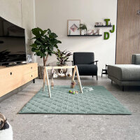 Sanosoft® Krabbeldecke - rutsch- & wasserfest - Made in Germany Mint 130x150cm