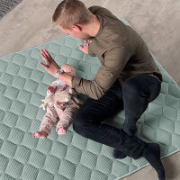 Sanosoft® Krabbeldecke - rutsch- & wasserfest - Made in Germany Mint 130x150cm