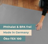 Sanosoft ovale Krabbelmatte 160x200cm - "made in Germany" - Öko-Tex 100 - Hellgrau