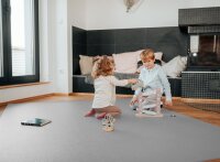 Sanosoft ovale Krabbelmatte 160x200cm - "made in Germany" - Öko-Tex 100 - Hellgrau