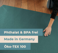 Sanosoft ovale Krabbelmatte 160x200cm - "made in Germany" - Öko-Tex 100 - Petrol