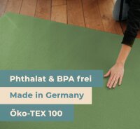 Sanosoft® Krabbelmatte Made in Germany & Öko-Tex - 120cm X 120cm Olivgrün