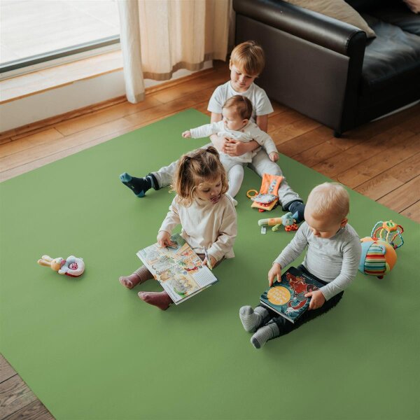 Krabbelunterlage SanoSoft XXL "made in Germany" - Öko-Tex 100 | 240x200cm Olivgrün
