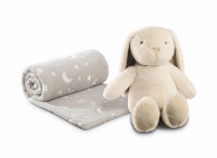 Biederlack Kuscheltier Hase Nelly & Kuscheldecke...