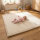 Sanosoft samtweicher und kuscheliger Krabbelteppich Sand / Beige 200 x 200 cm