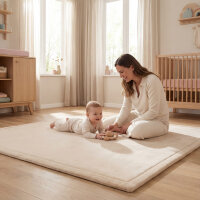 Sanosoft samtweicher und kuscheliger Krabbelteppich Sand...