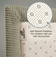 Sanosoft samtweicher & kuscheliger Krabbelteppich Schilfgrün 120x180cm