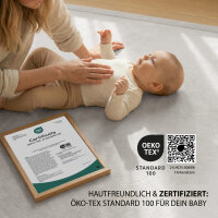 Sanosoft samtweicher und kuscheliger Krabbelteppich "Zoo" 120x170cm