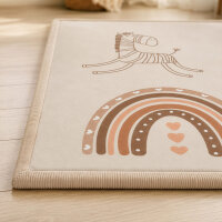 Sanosoft samtweicher & kuscheliger Krabbelteppich Regenbogen 120x170cm