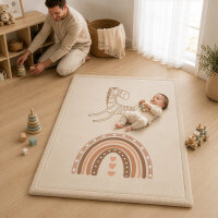 Sanosoft samtweicher & kuscheliger Krabbelteppich Regenbogen 120x170cm