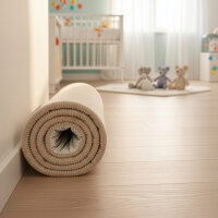 Sanosoft samtweicher & kuscheliger Krabbelteppich Regenbogen 120x170cm