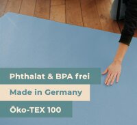 Sanosoft® Krabbelmatte –  Made in Germany, Öko-Tex Anti-Rutsch Krabbelunterlage: größte Auswahl an Farben und Größen - 160cm X 160cm Hellblau