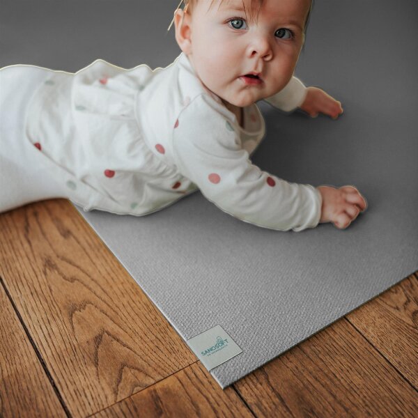Sanosoft® Krabbelmatte –  Made in Germany & Öko-Tex -   120cm X 220cm Hellgrau