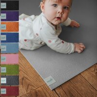 Sanosoft® Krabbelmatte –  Made in Germany & Öko-Tex -   180cm X 140cm Hellgrau
