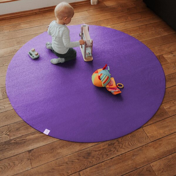 Runde Krabbelunterlage SanoSoft "made in Germany" - Öko-Tex 100 Lila 160cm
